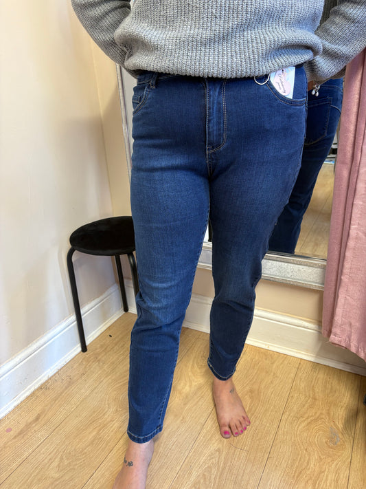 Plain Ankle grazer jeans