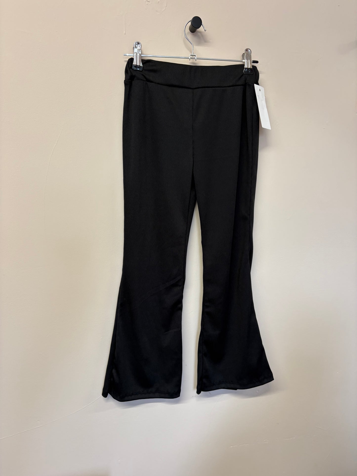 Girls black flared trousers