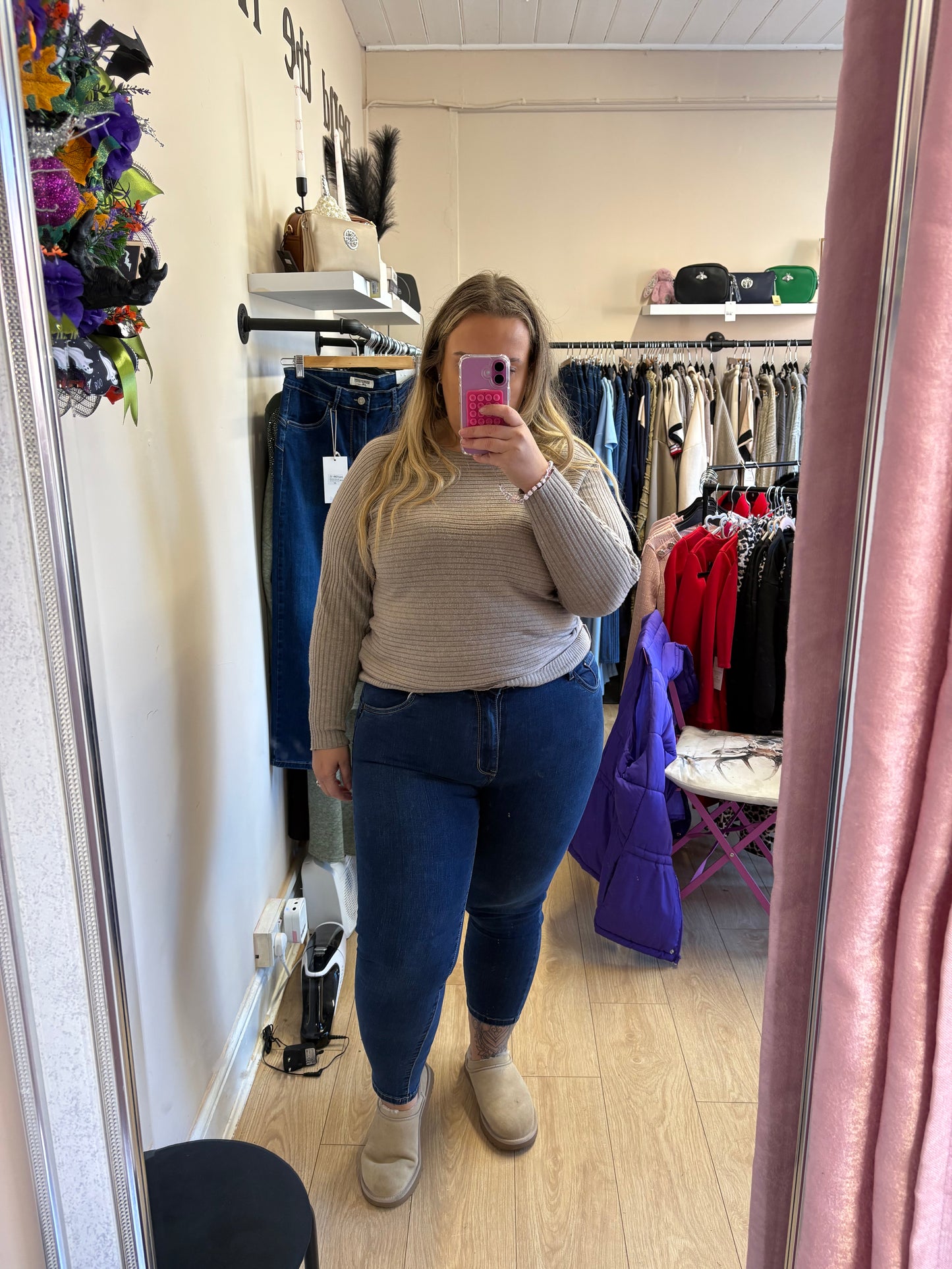 Plain Ankle grazer jeans